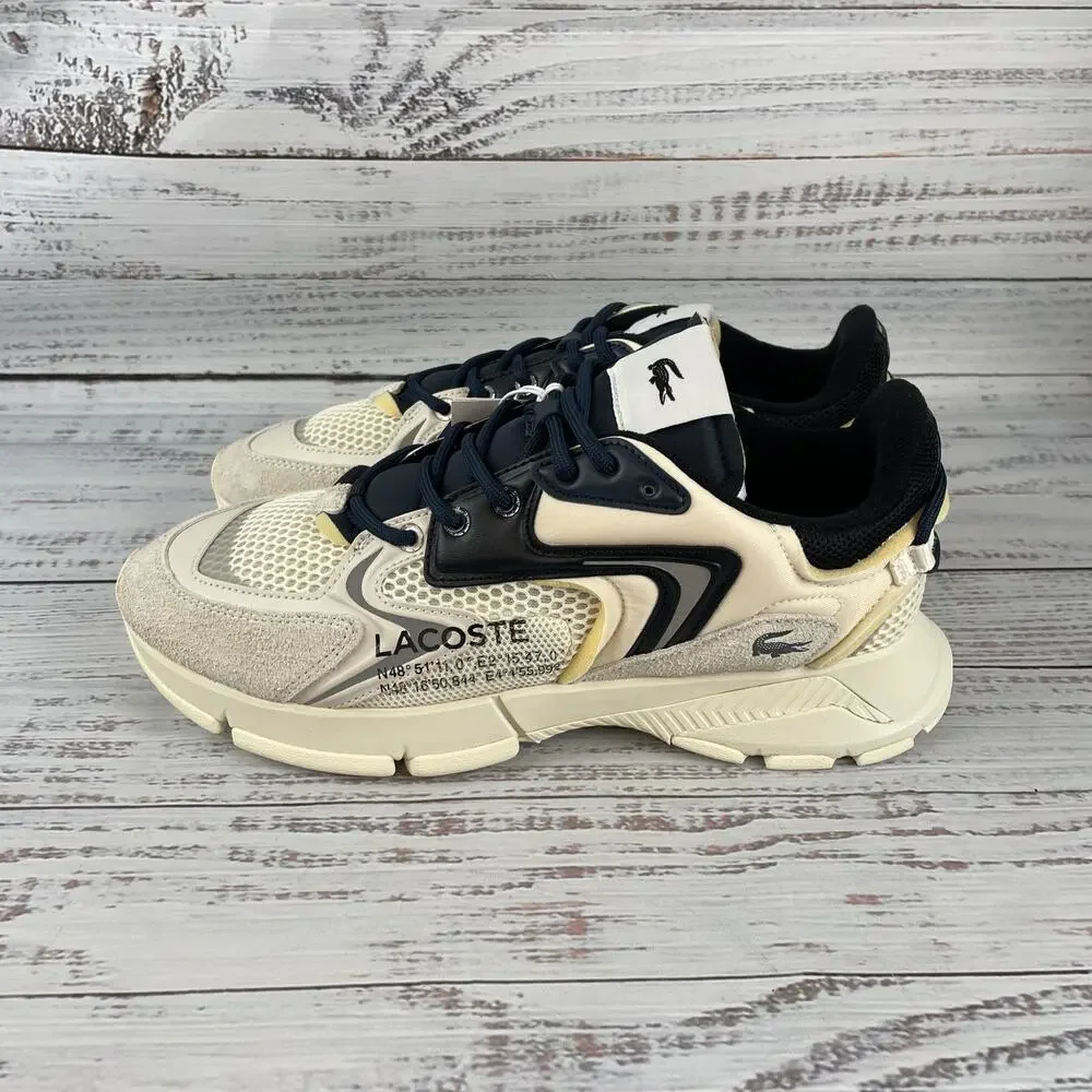 Lacoste L003 Neo Mens US 11 Sneakers Off White Black